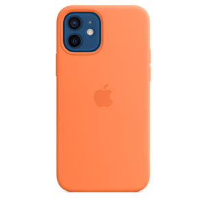Apple iPhone 12 originales kumquat cítricos MagSafe funda protectora de silicona 6,1"